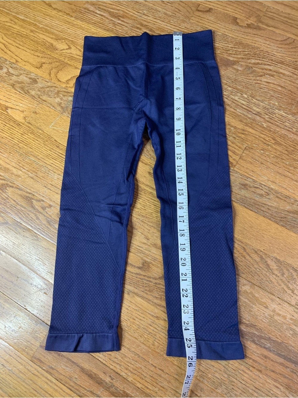 Athletic Works Eclipse Blue Seamless Leggings Capris Small S/P - Picture 4 of 7